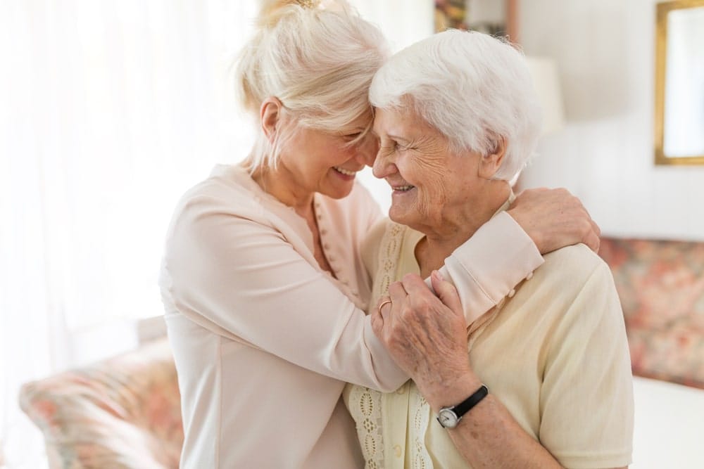 A carer providing support at home